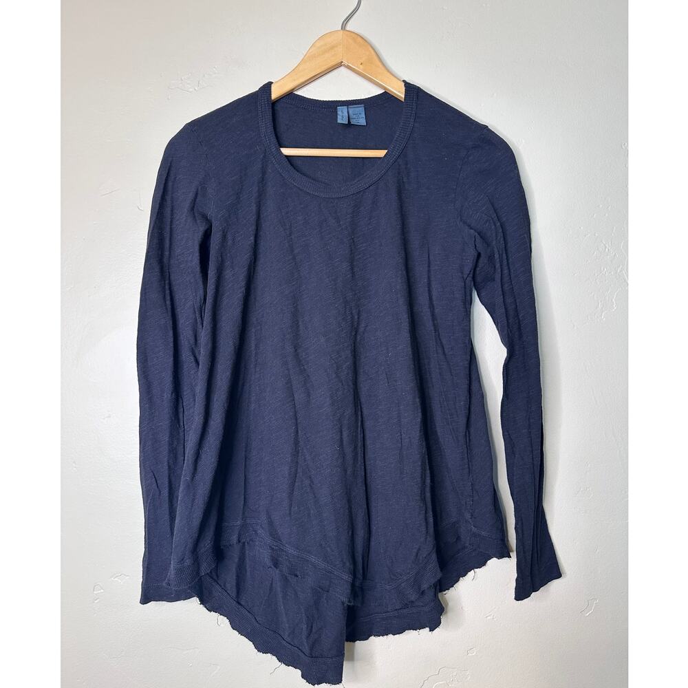Anthropologie Left of Center Black Long Sleeve Tee SMALL